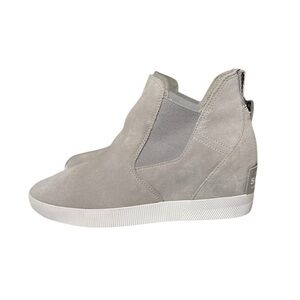 🌻NEW w/tag SOREL Out N About Wedge Slip-On Chelsea Sneaker Chrome Grey sz 10.5